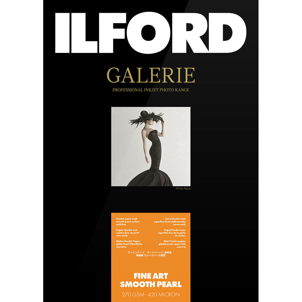 Ilford Galerie Fine Art Smooth Pearl (17 x 22"", 25 Hojas) - Papel Libre de Ácido, 270 gsm, Superfici
