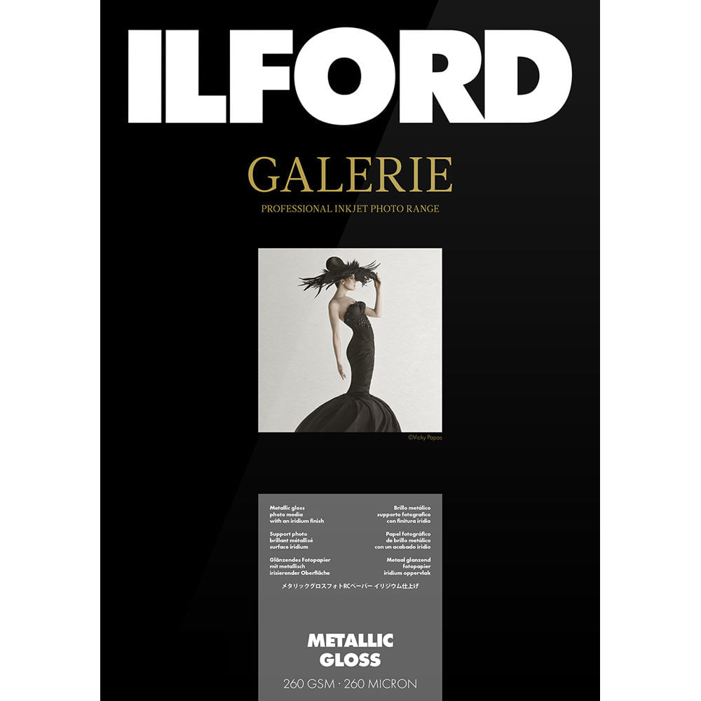 Ilford GALERIE Metallic Gloss Paper (5 x 7"", 100 Hojas) - Papel Recubierto de Resina, Peso Base: 260