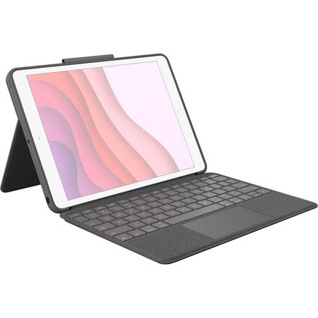 Logitech Combo Touch Funda con Teclado Retroiluminado para iPad Apple (Gen 7 a 9) - 10.2