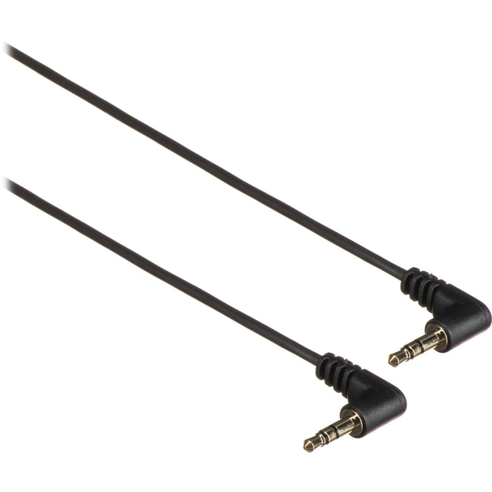 Cable de Audio Estéreo de 3.5mm a 3.5mm en Ángulo Recto StarTech (Negro, 1') - Ideal para Dispositiv