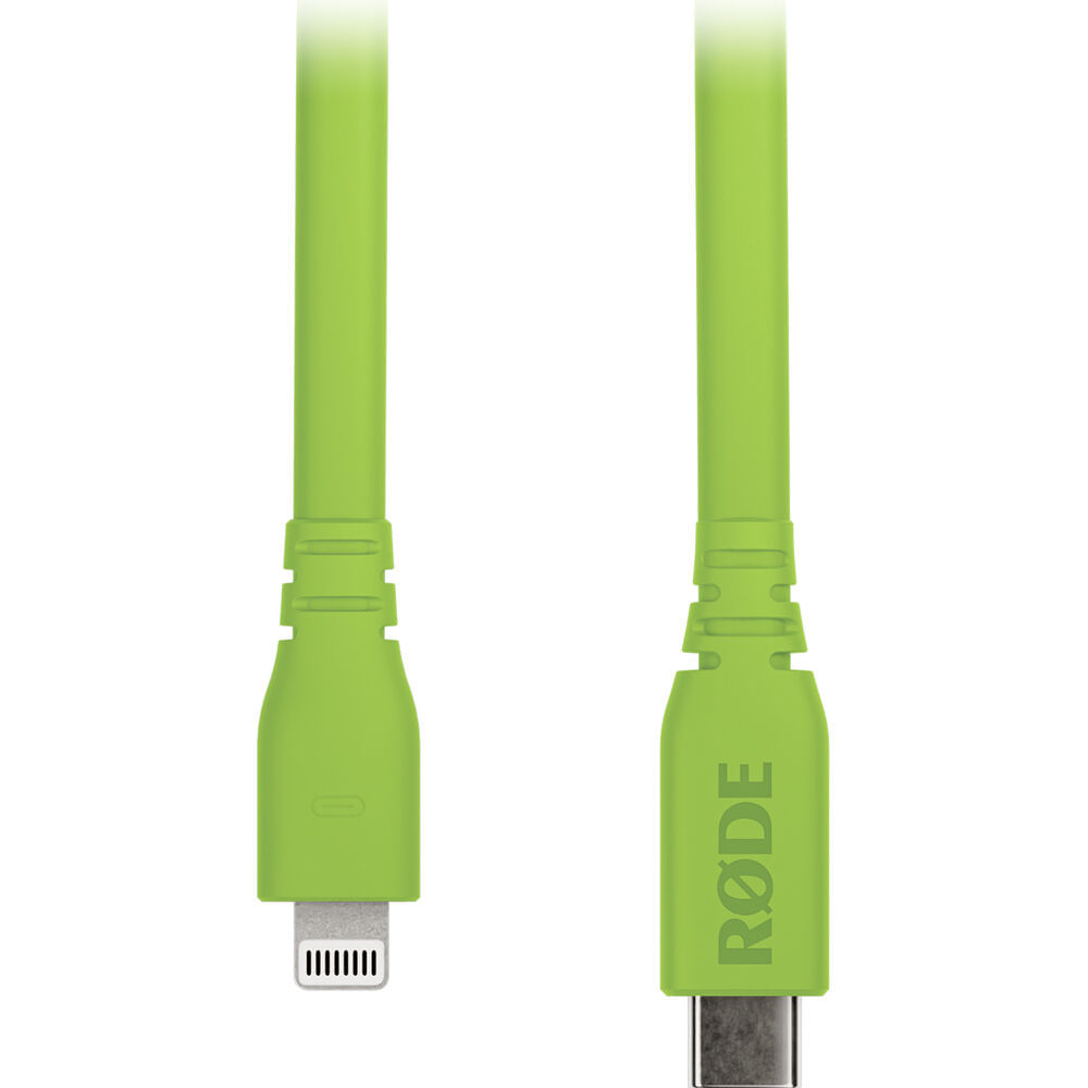 Cable RODE SC19 Lightning a USB-C (Verde, 5') - Conectores Masculinos, Certificado MFi, Compatible c