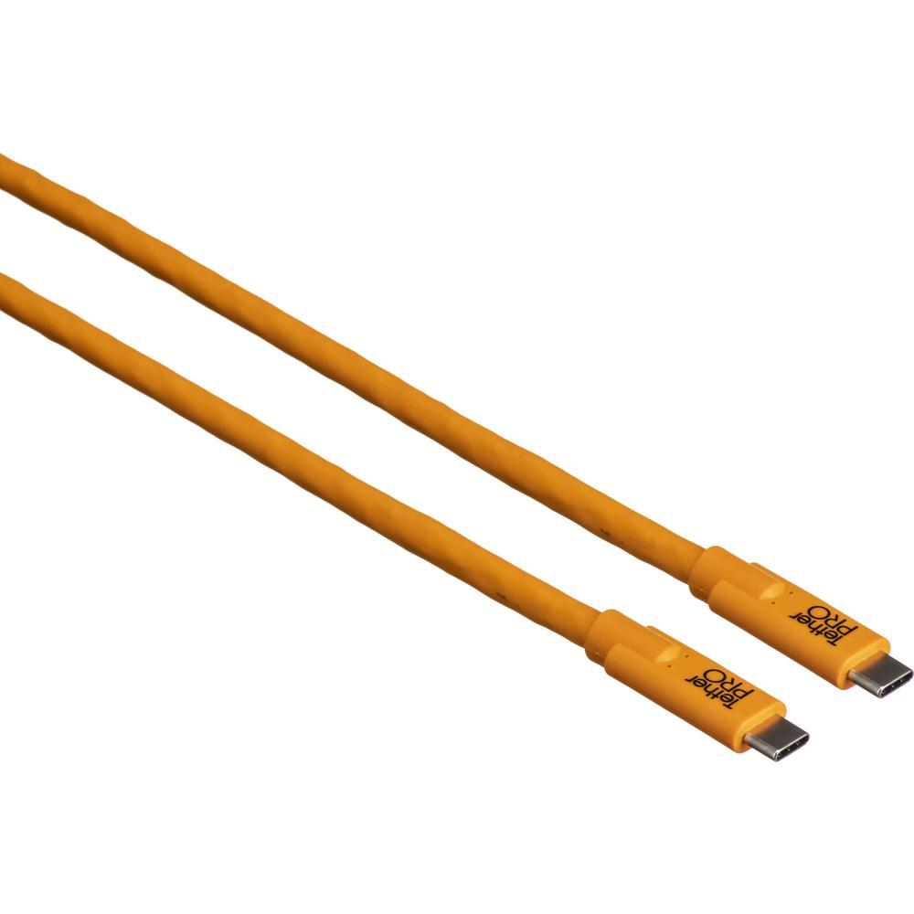 Cable Tether Tools TetherPro USB Tipo-C Macho a USB Tipo-C Macho (15', Naranja) - Conexión de Cámara
