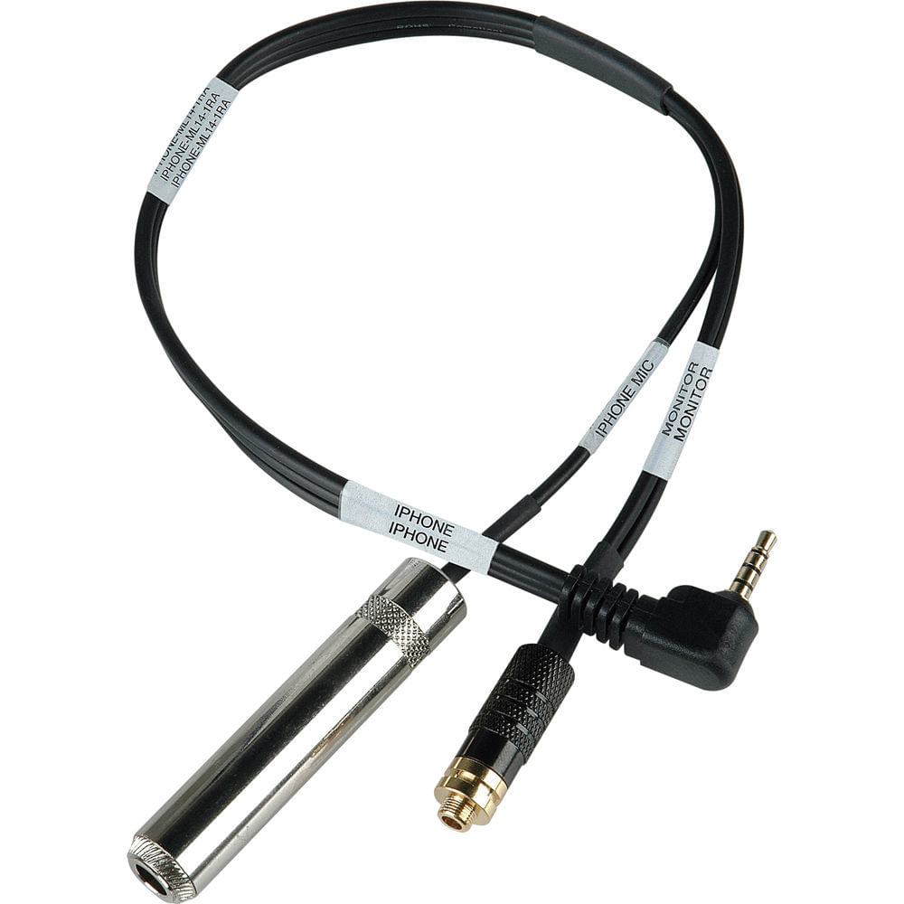 Cable Sescom TRRS a Jack de 1/4"" para Guitarra y Monitor de Auriculares de 3.5mm - Conecta Smartphon