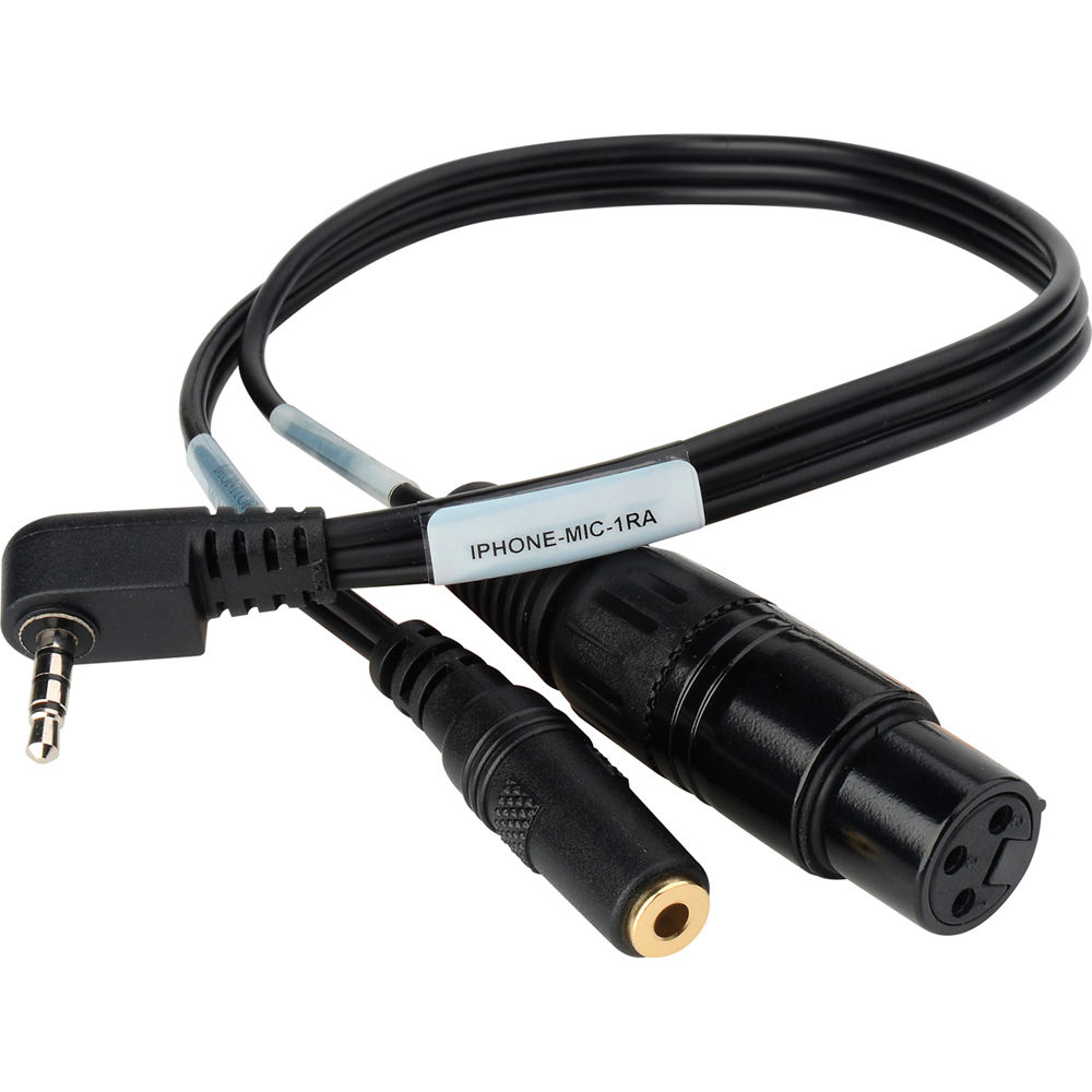 Cable Sescom TRRS a XLR Mic y Jack de Monitoreo de 3.5mm para iPhone/iPod/iPad - Compatible con Grab