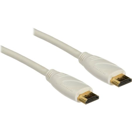 Cable HDMI de Alta Velocidad Pearstone con Ethernet (Blanco, 3') - Soporta 3D, DCI 4K, Deep Color, C 751053-REG