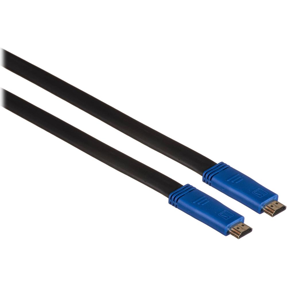 Cable HDMI Plano de Alta Velocidad con Ethernet Kramer (10') - Soporta Full HD y 4K, Diseño Plano qu