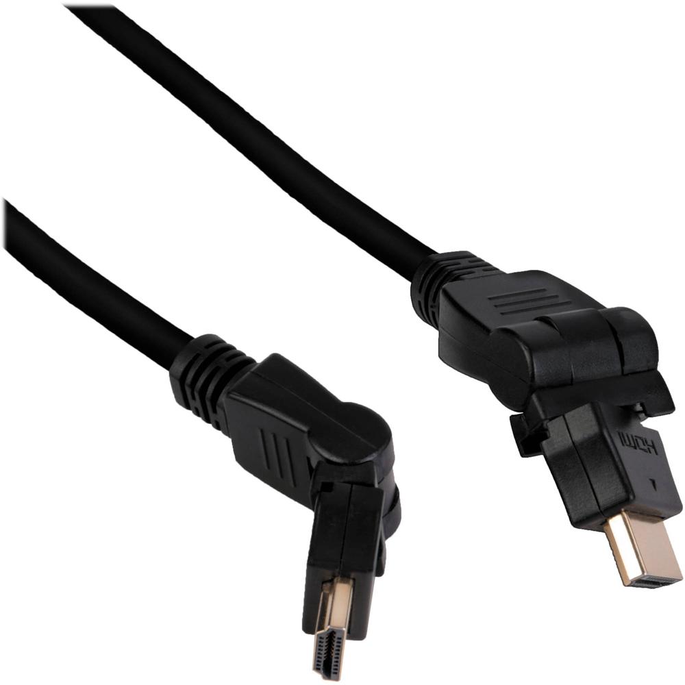 Cable HDMI de Alta Velocidad Pearstone con Ethernet (3') - Conectores Tipo-A Macho Baquelita Dorada,