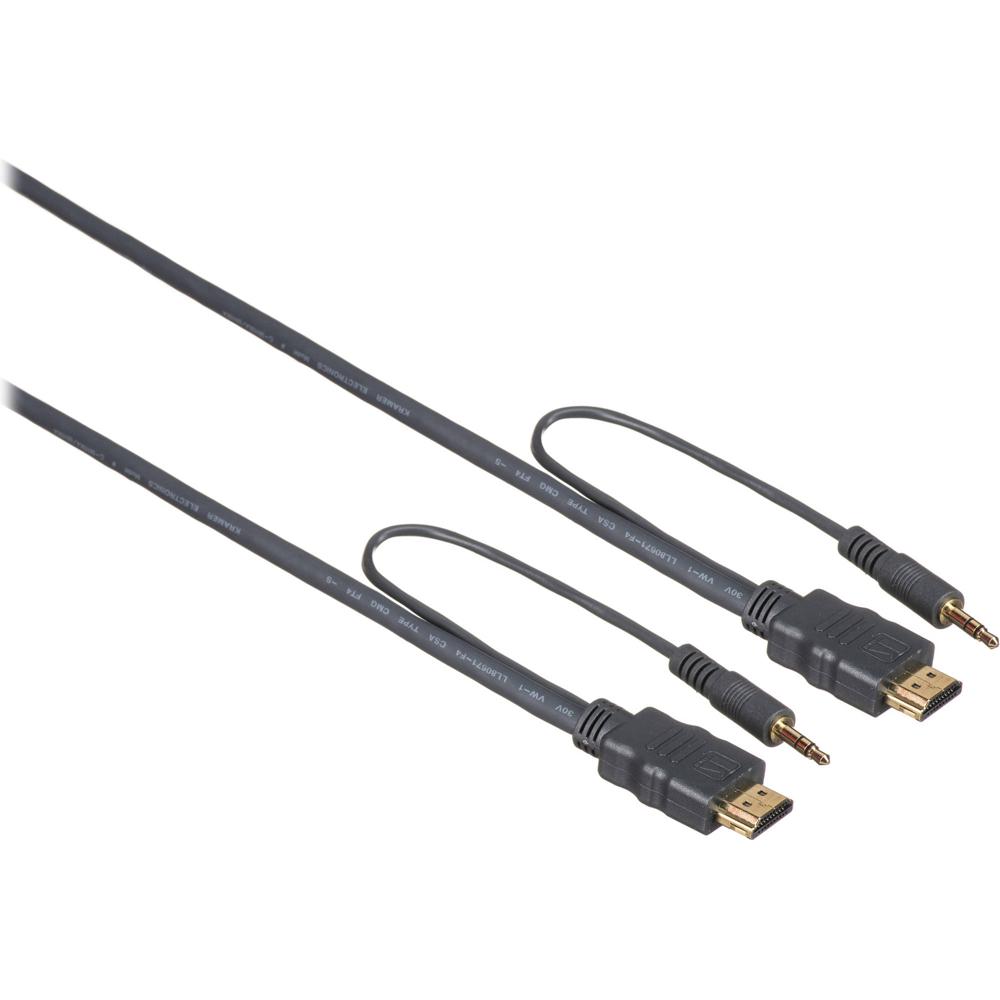 Cable HDMI de Alta Velocidad Kramer con Ethernet y Audio Estéreo de 3.5mm (3') - Soporte 4K UHD @ 60