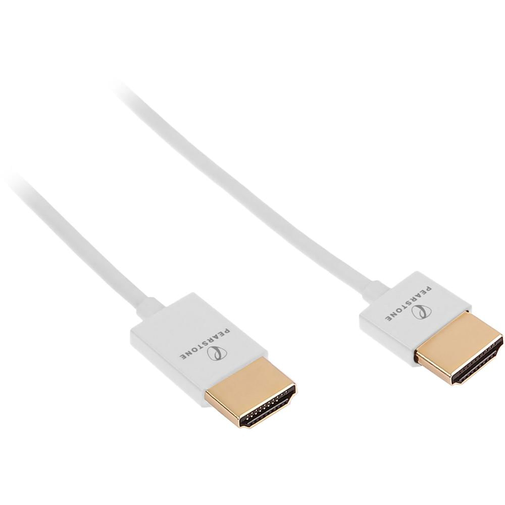 Cable HDMI Activo Ultra Delgado de Alta Velocidad con Ethernet Pearstone HDA-A510UTW (Blanco, 10') -