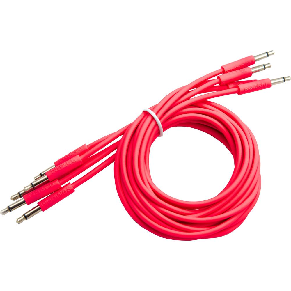 Cables de Parche Cre8audio Nazca Noodles Estilo Eurorack (Rosa Fucsia, Paquete de 5, 4.9') - Conecto
