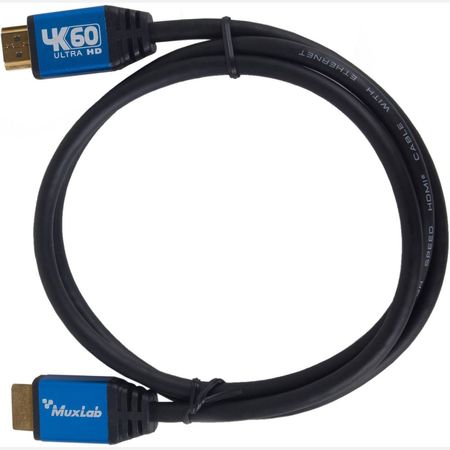 Cables HDMI de Alta Velocidad MuxLab Premium con Ethernet (3.3', Paquete de 2) - Soporta 4K UHD @ 60 1580520-REG