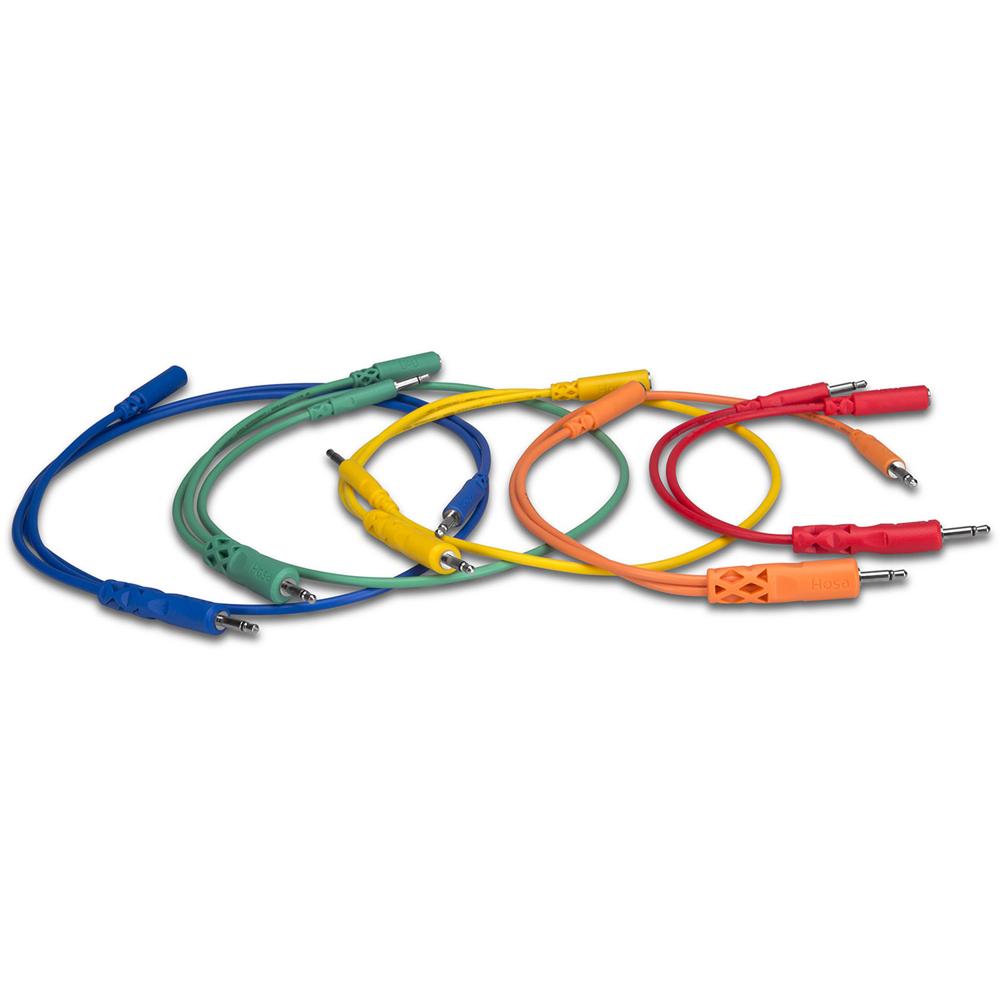 Cables de Parche Hosa Technology Hopscotch (0.5, 1, 1.5, 2 y 3', Paquete de 5) - Pigtail Jack para D