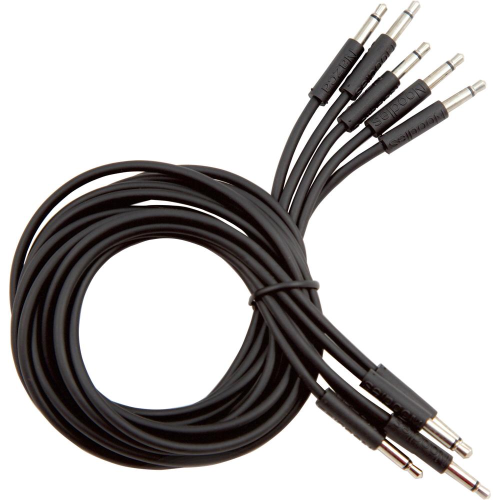 Cables de Parche Cre8audio Nazca Noodles Estilo Eurorack (Negro, Paquete de 5, 5.9"") - Conectores TS