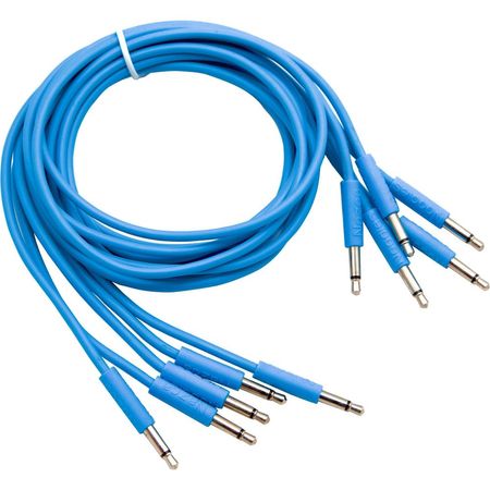 Cables de Parche Cre8audio Nazca Noodles Estilo Eurorack (Azul Bebé, Paquete de 5, 9.8