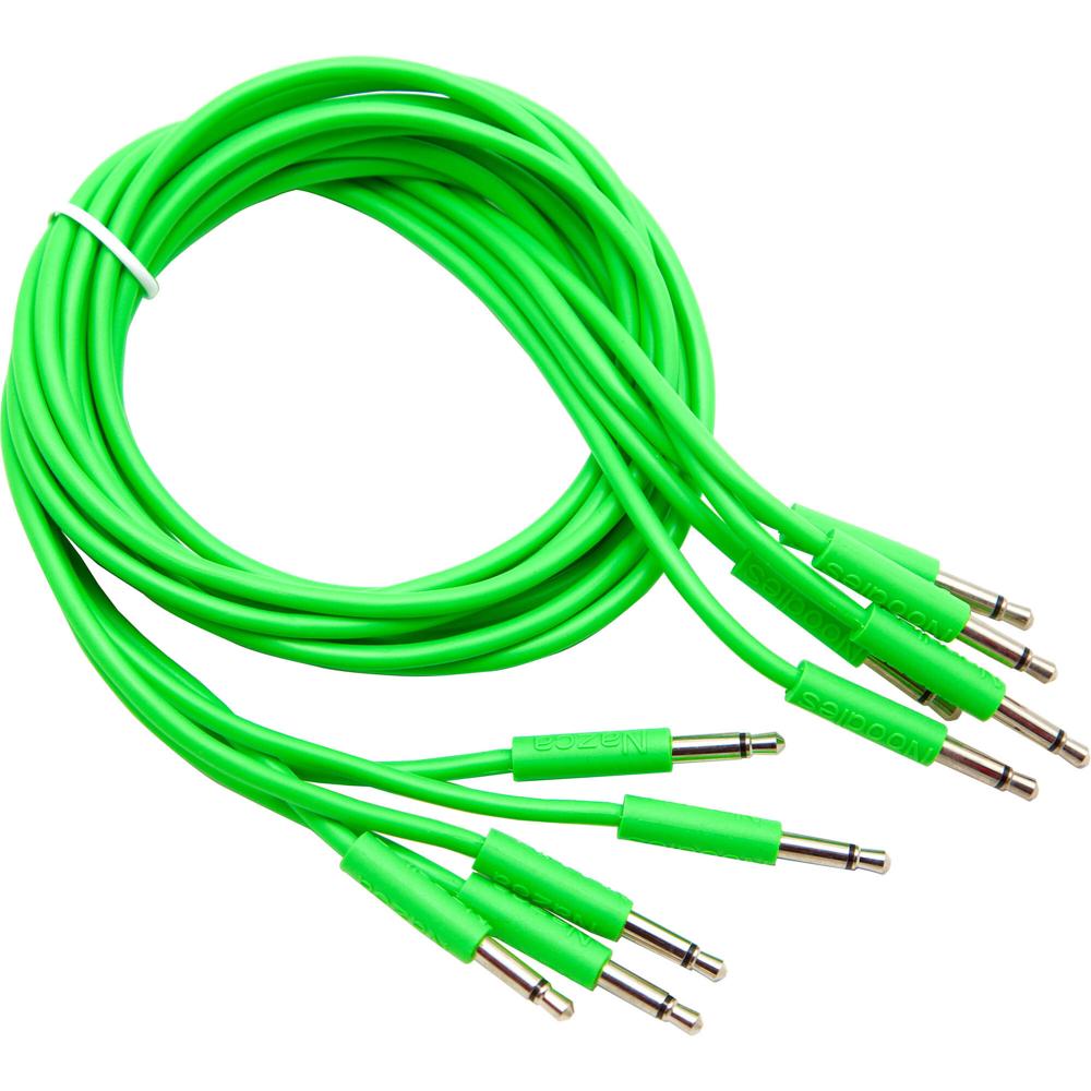 Cables de Parche Cre8audio Nazca Noodles Estilo Eurorack (Verde Groovy, Paquete de 5, 3.3') - Conect