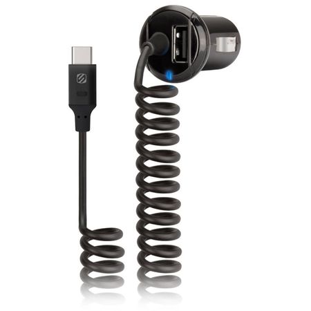 Cargador de Coche Scosche StrikeDrive para Dispositivos USB Tipo-C con Cable de Carga de 15W 1335577-REG