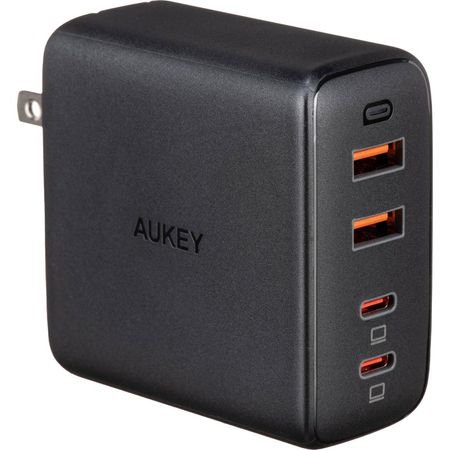 Cargador AUKEY PA-B7 Omnia Mix4 4 Puertos USB-C/USB-A 100W con Tecnología GaN, Soporte para USB Powe 1718436-REG