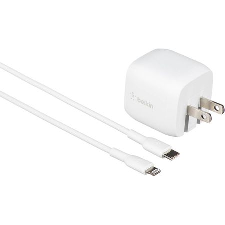 Cargador de Pared Belkin BOOST CHARGE 30W USB Type-C con Cable USB Type-C a Lightning de 3.3' (Blanc 1602487-REG