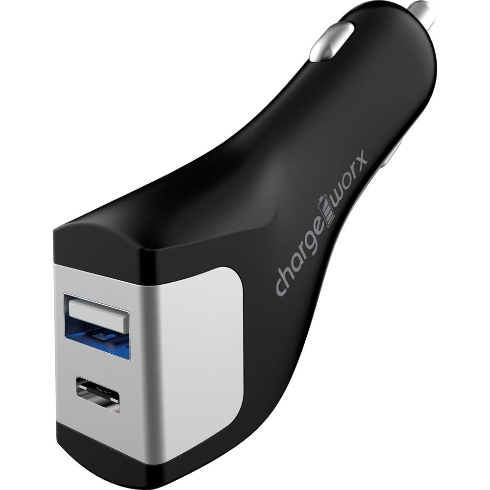 Cargador de Coche ChargeWorx 3.1A USB Tipo-C y Tipo-A (Negro)