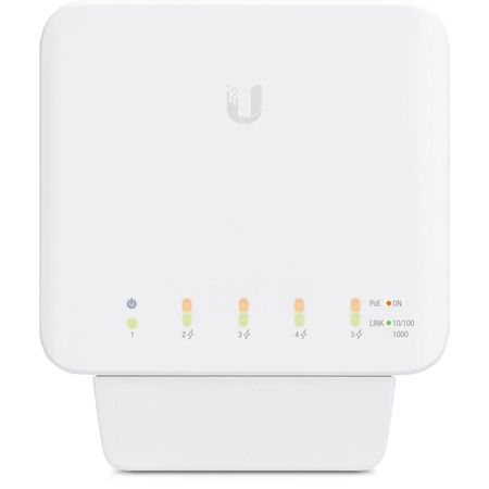 Ubiquiti Networks UniFi Switch Flex 5-Puertos Gigabit PoE Administrado - Ideal para Interiores y Ext 1519031-REG