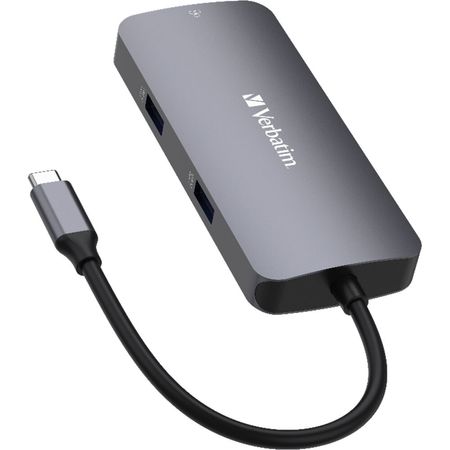 Verbatim Hub Multiport USB-C Pro CMH-05: 2x USB-A 3.2, HDMI 4K 60Hz, Gigabit Ethernet, USB-C 85W, Co 1835783-REG