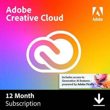 Adobe Creative Cloud: Suscripción de 12 Meses (Descarga) - Colección Completa de 20+ Aplicaciones, V 1392534-REG