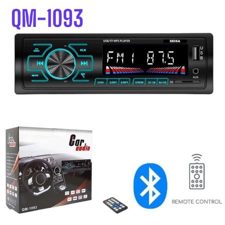 Stereo Autoradio para Autos con Pantalla Digital LCD Bluetooth Negro