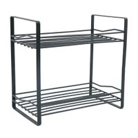 Repisa de Tocador Chic Orange Negro Brillante de Metal