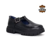Zapatos Escolares Cuero Niña BEBE-MV26Q1N NEGRO