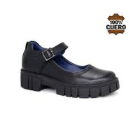 Zapatos Escolares Cuero Mujer LULU-MV26Q1J NEGRO