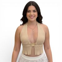 Sueter Playero Mujer Hilo 359-14 Color Beige