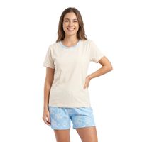 Pijama Dama Light Blue Flowers - Inga Pijamas