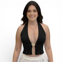 Sueter Playero Mujer Hilo 359-14 Color Negro
