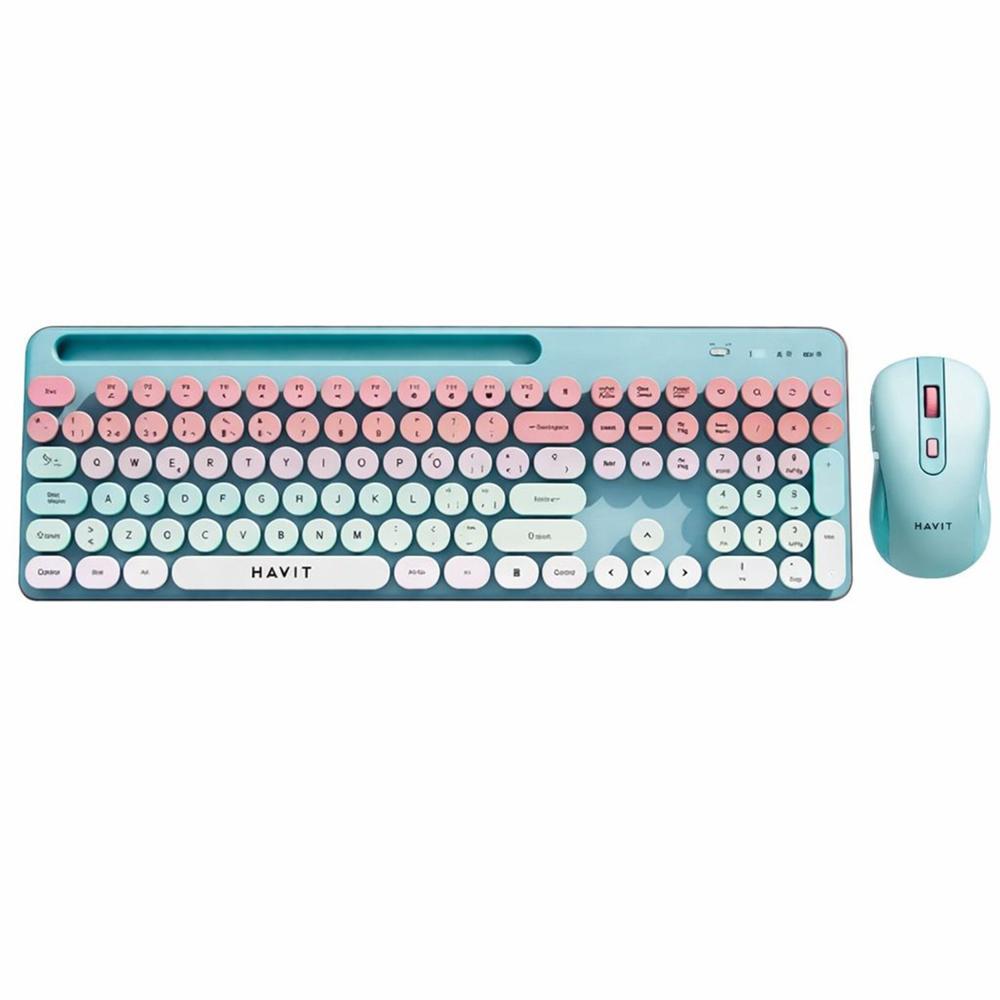 Combo Teclado y Mouse Inalámbrico HAVIT KB832GCMSP 2.4GHz Multicolor