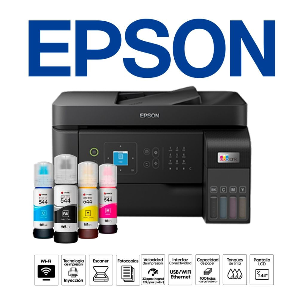 IMPRESORA EPSON PANTALLA DIGITAL MULTIFUNCIONAL INALÁMBRICA MOD L5590 ECOTANK