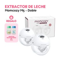 Extractor De Leche Portátil M5 - DOBLE MÁS REGALO 2 RECOLECTORES PP