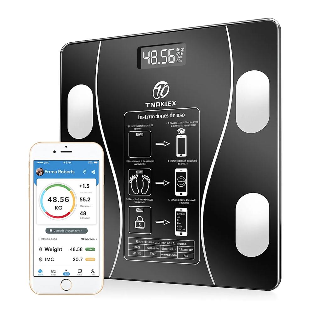 BALANZA DIGITAL BLUETOOTH 180 KG CONTROL DE PESO INTELIGENTE