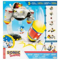 Sonic Hedgehog Juego Batalla Con Sonic Y Cara Huevo Eggman Plateado