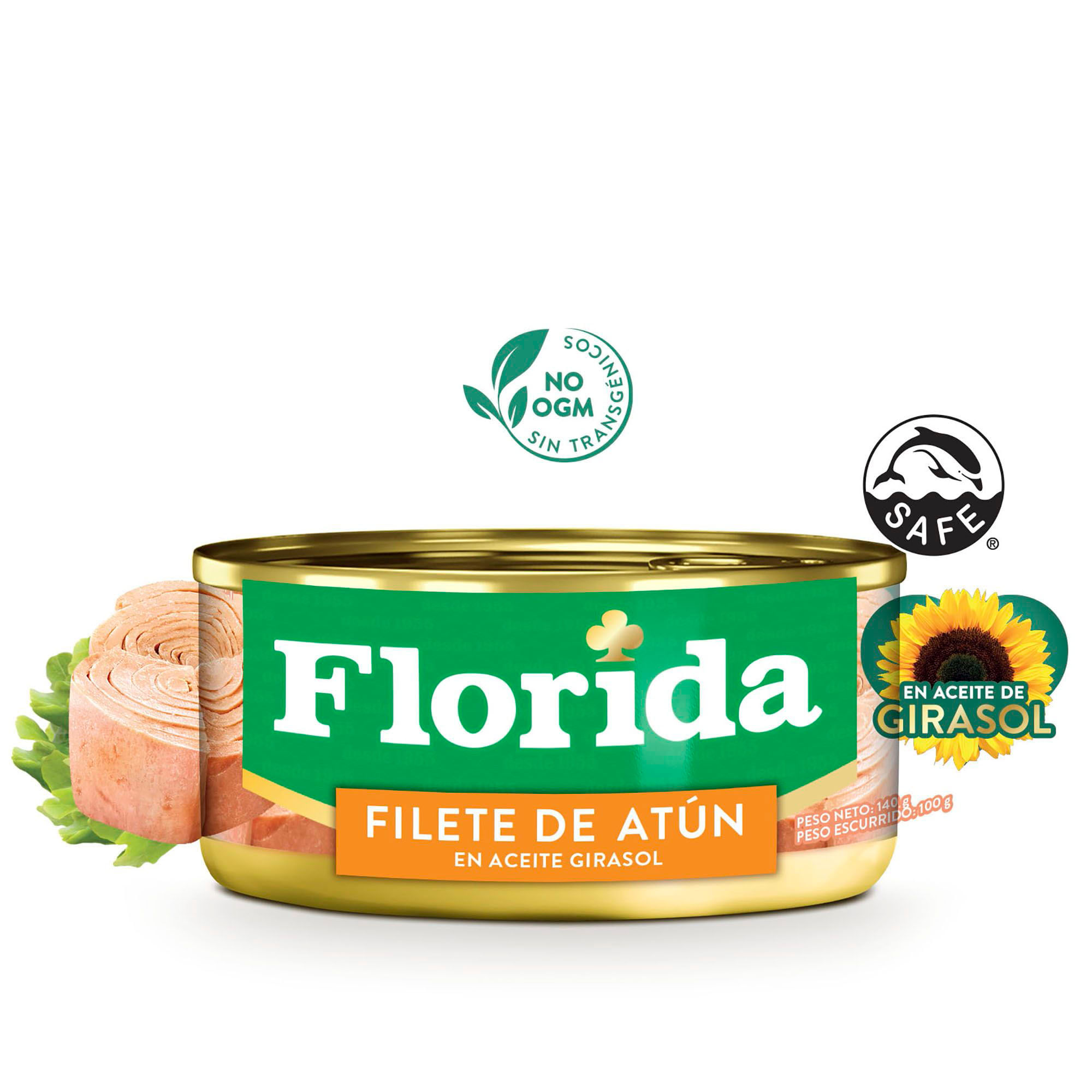 Filete de Atún FLORIDA en Aceite Girasol Lata 140g