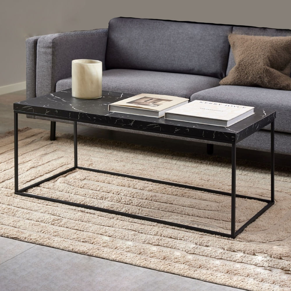 Mesa de centro industrial Barosa Onix | Masiva Home