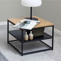 Mesa de centro Cuadrada Gila Marron y Negro | Masiva Home