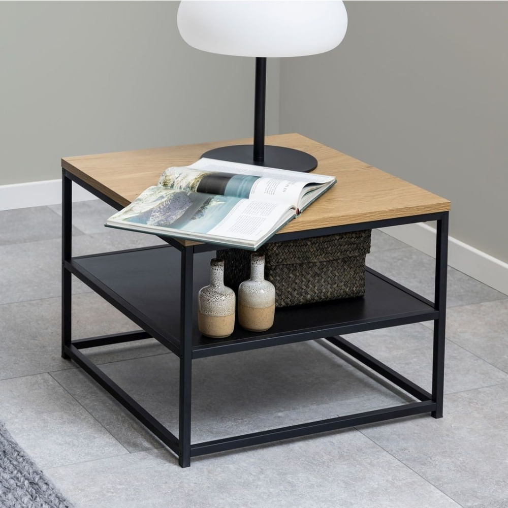 Mesa de centro Cuadrada Gila Marron y Negro | Masiva Home