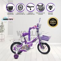Bicicleta Campera con Canasta Aro 12 CANDY III Purple