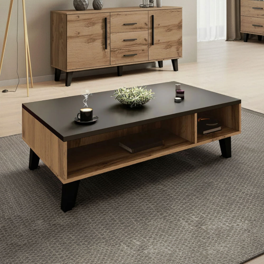 Mesa de centro Fabela Marron y Negro | Masiva Home