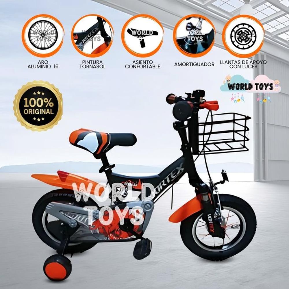 Bicicleta con Canasta Aro 16 FLYING II Orange