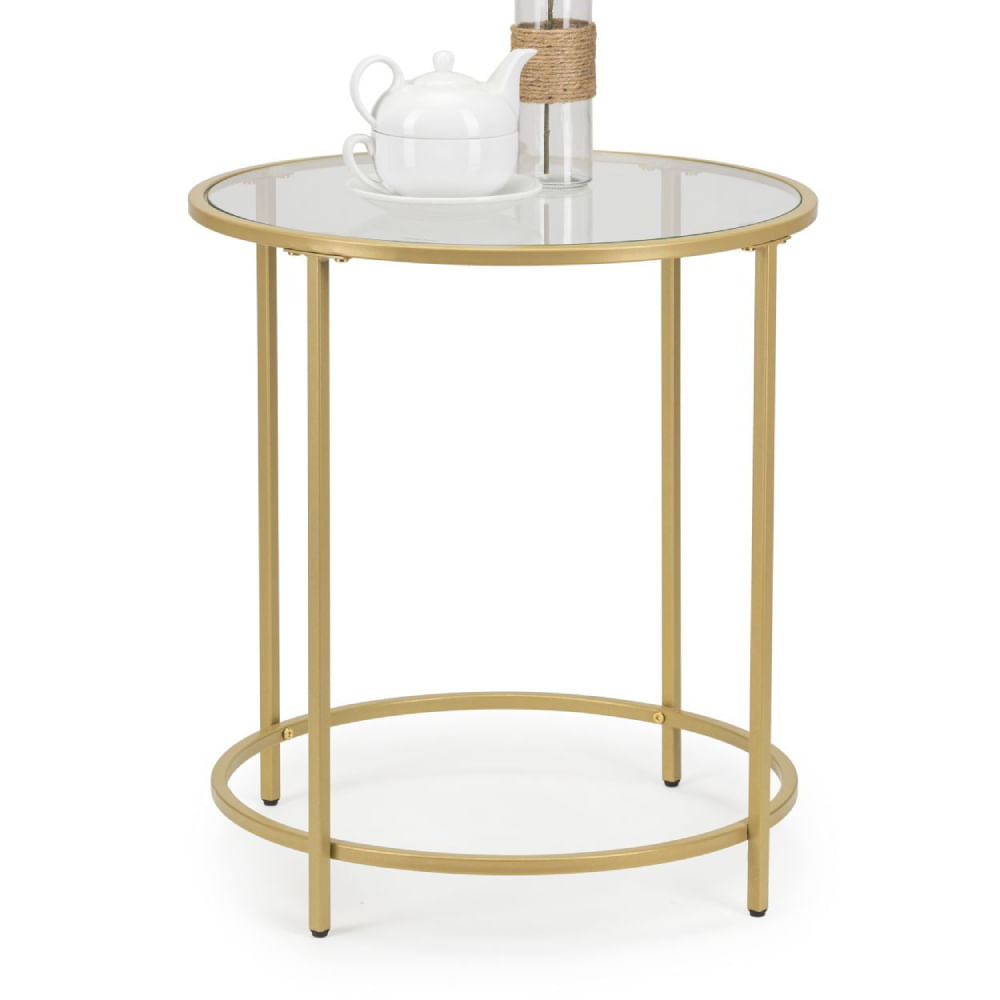 Mesa de centro Romero Dorado y Vidrio | Masiva Home