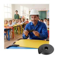 Protector Bordes en L Rollo x 2 Mts Set 2 Unds Negro