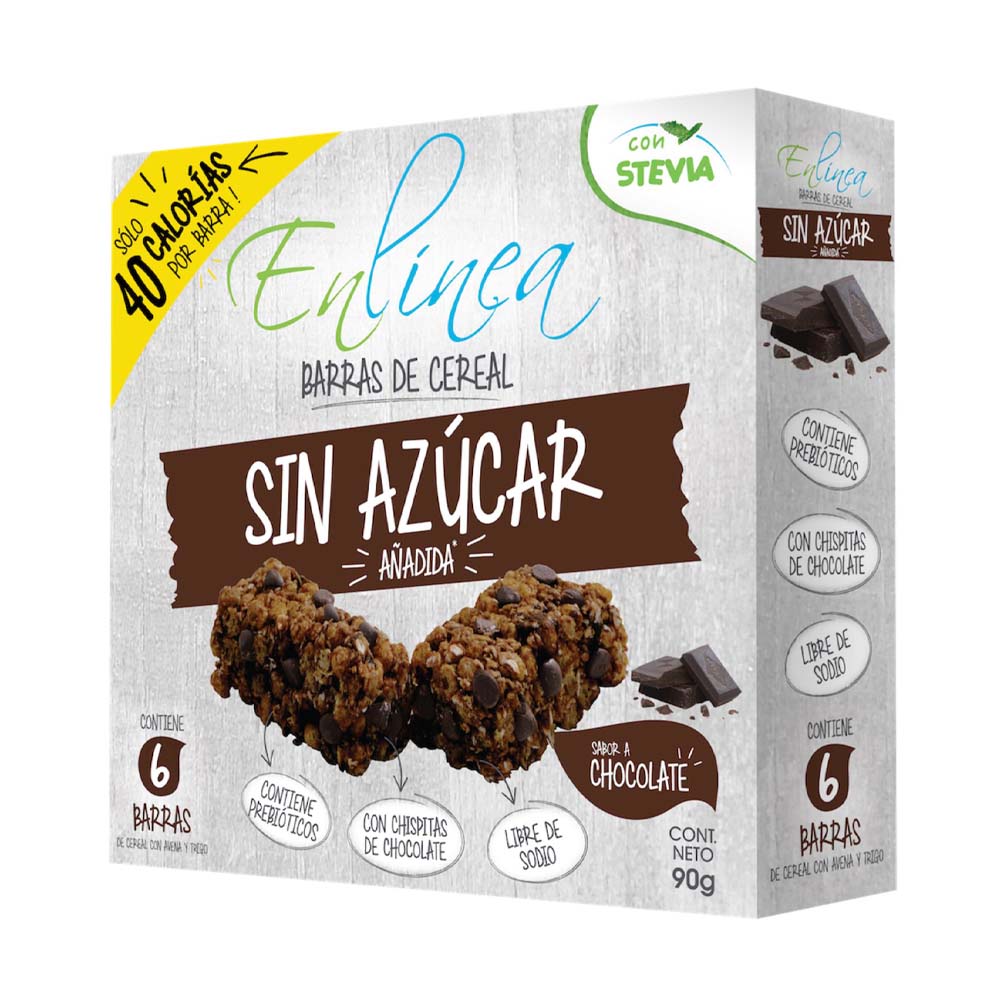 Barra de Cereal y Chocolate EN LINEA Caja 90g plaza vea