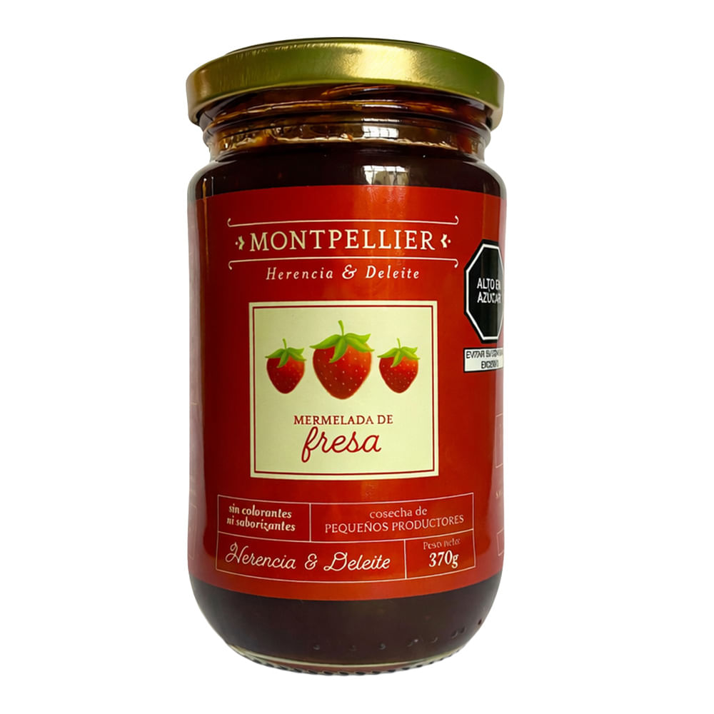 Mermelada de Fresa MONTPELLIER Frasco 370g plaza vea