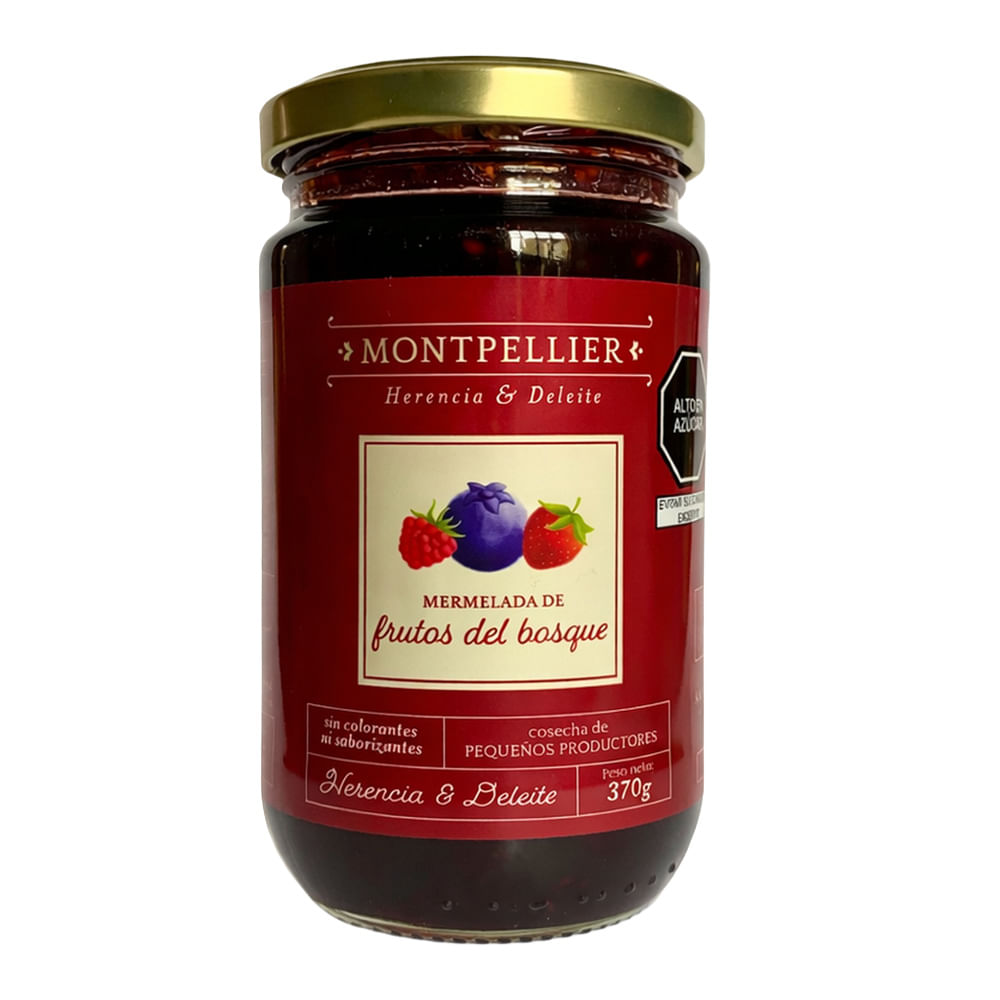 Mermelada Sabor a Frutos del Bosque MONTPELLIER Frasco 370g plaza vea